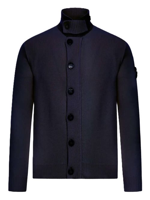 Stone Island Cardigan a collo alto in lana Stone Island | K2S155100047S00A3V0020 NAVY BLUE